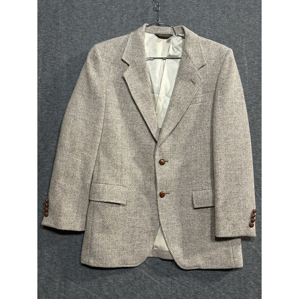 VTG Harris Tweed 100% Wool Hand Woven Mens Sz Medium Blazer